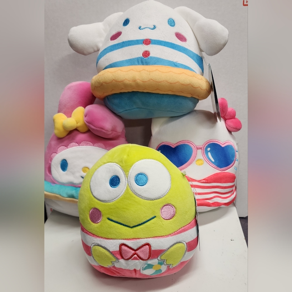 Sanrio Squishmallow 4pc Summer time bundle